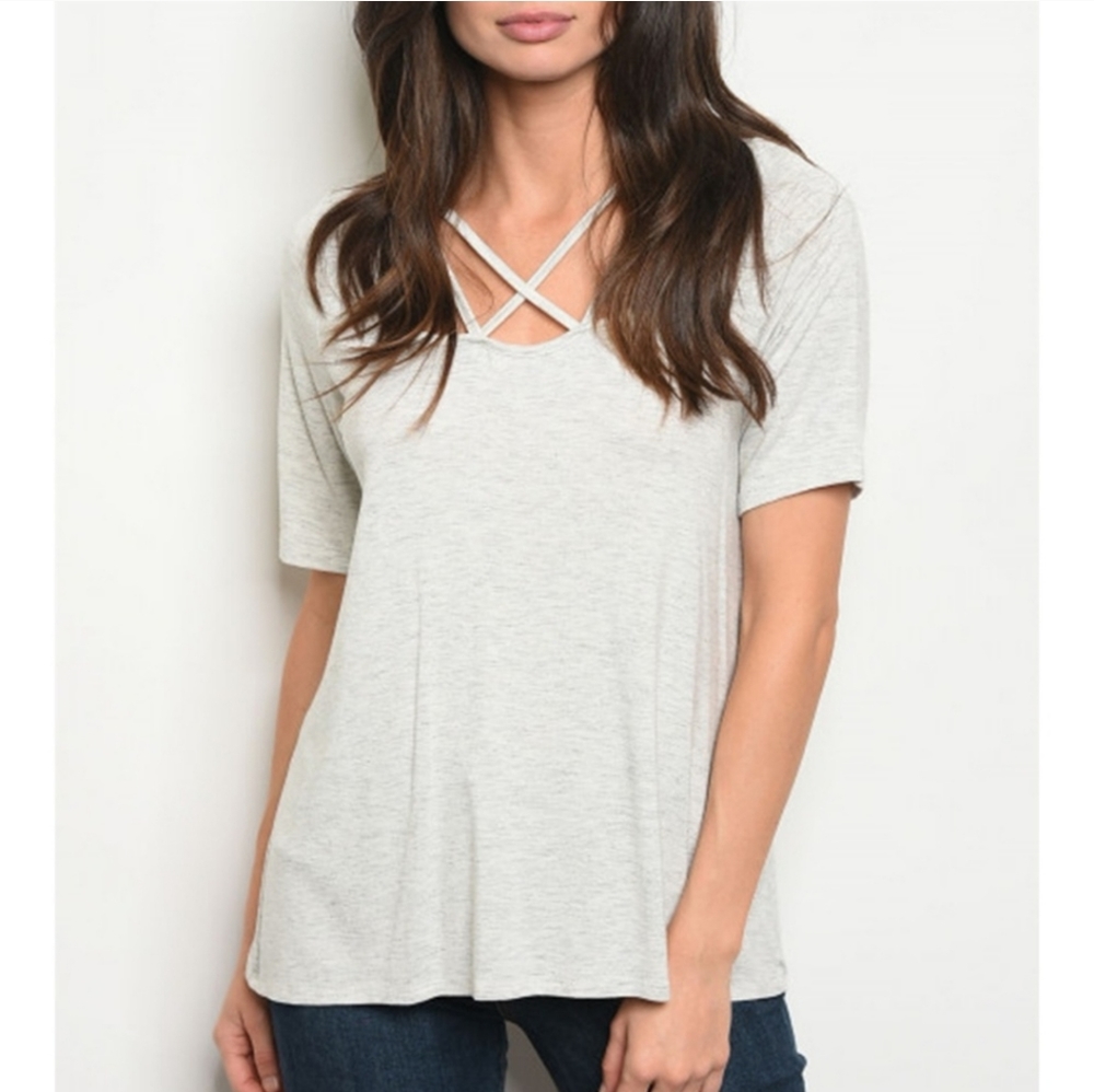 Gilli Off-White Short Sleeve Scoopneck Jersey Shirt - Picture 5 of 6